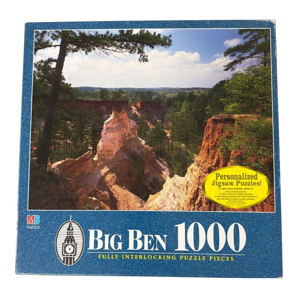 Vintage MB Big‎ Ben Providence Canyon State Park Lumpkin GA 1000 PcJigsaw Puzzle